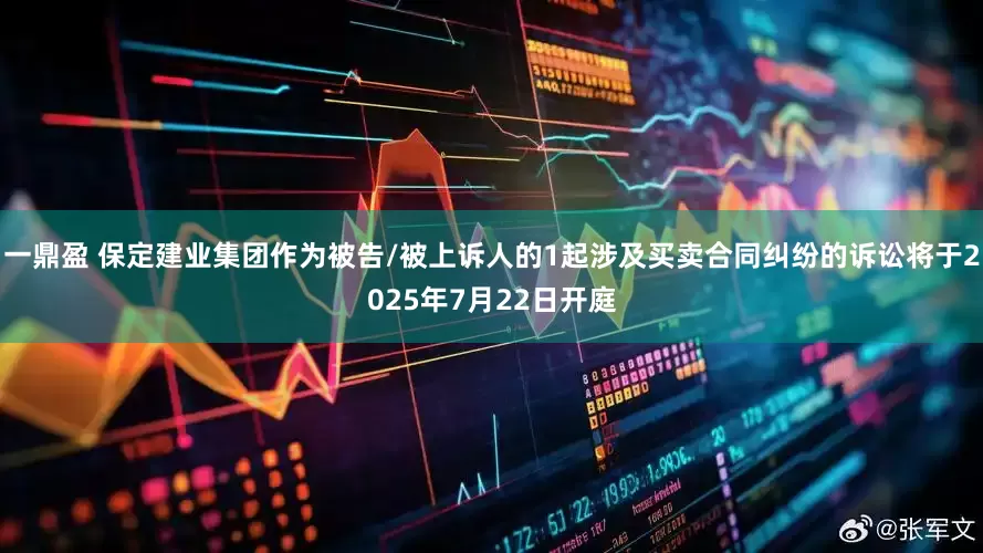 一鼎盈 保定建业集团作为被告/被上诉人的1起涉及买卖合同纠纷的诉讼将于2025年7月22日开庭