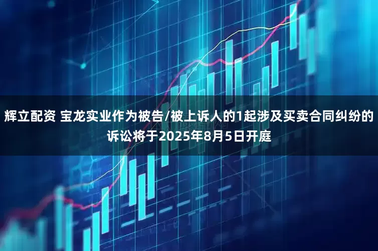 辉立配资 宝龙实业作为被告/被上诉人的1起涉及买卖合同纠纷的诉讼将于2025年8月5日开庭